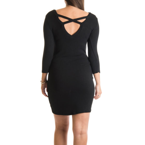Black Full Sleeve Jumper Dress - Image 2