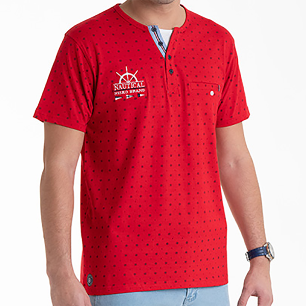 Red V-neck T-shirt For Men – Asia Sourcing Limited