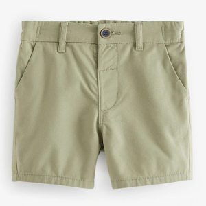 Sage Green 100% Cotton Chinos Shorts (3mths-7yrs)