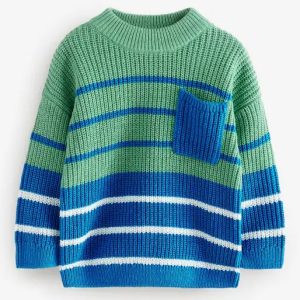 Stripe Crew Neck Knitted Jumper (3mths-7yrs)