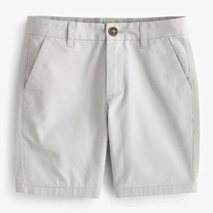 Light Grey 100% Cotton Chino Shorts (3-16yrs)